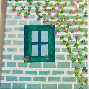 Floral Window Canvas Art